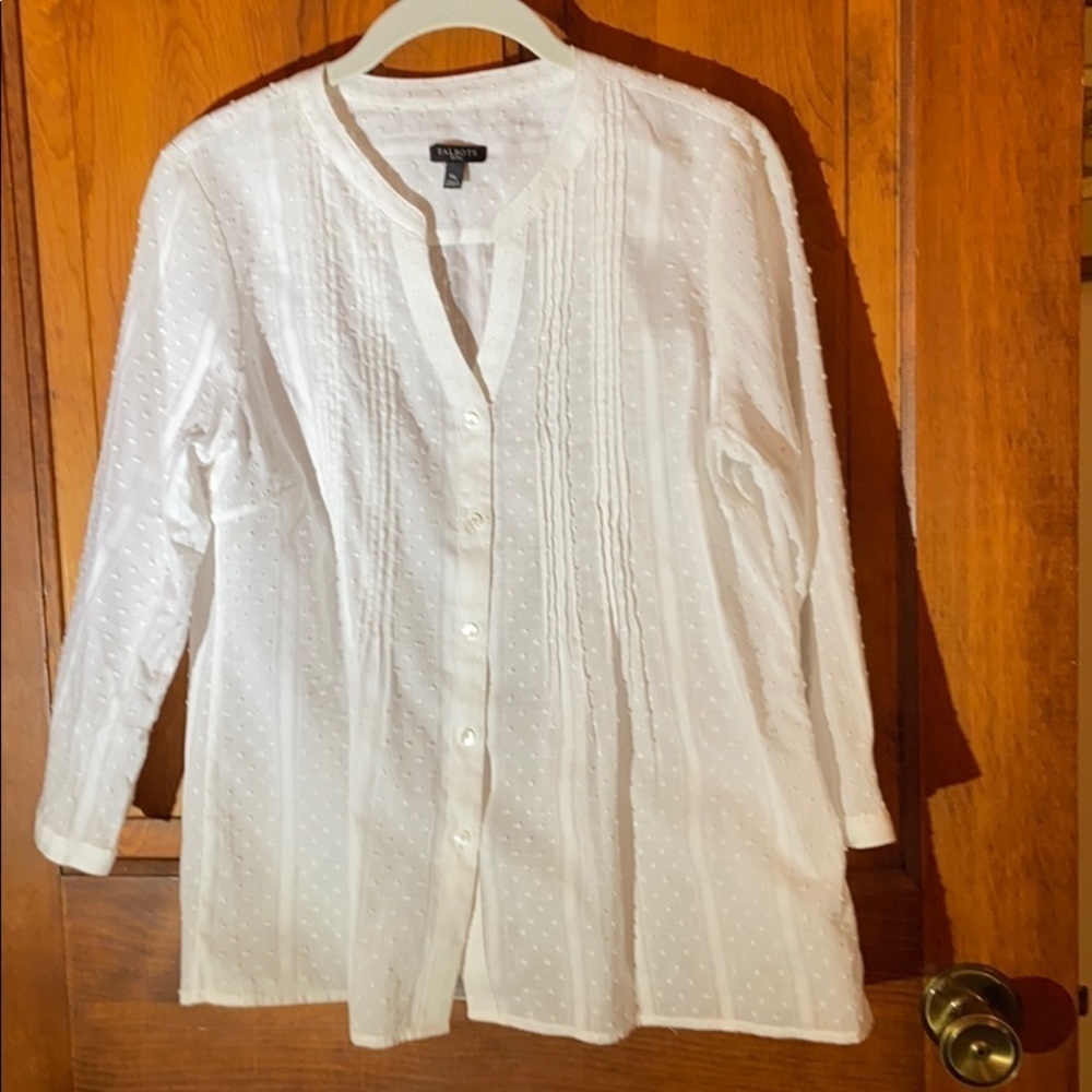 Talbots Cotton Button Down Blouse